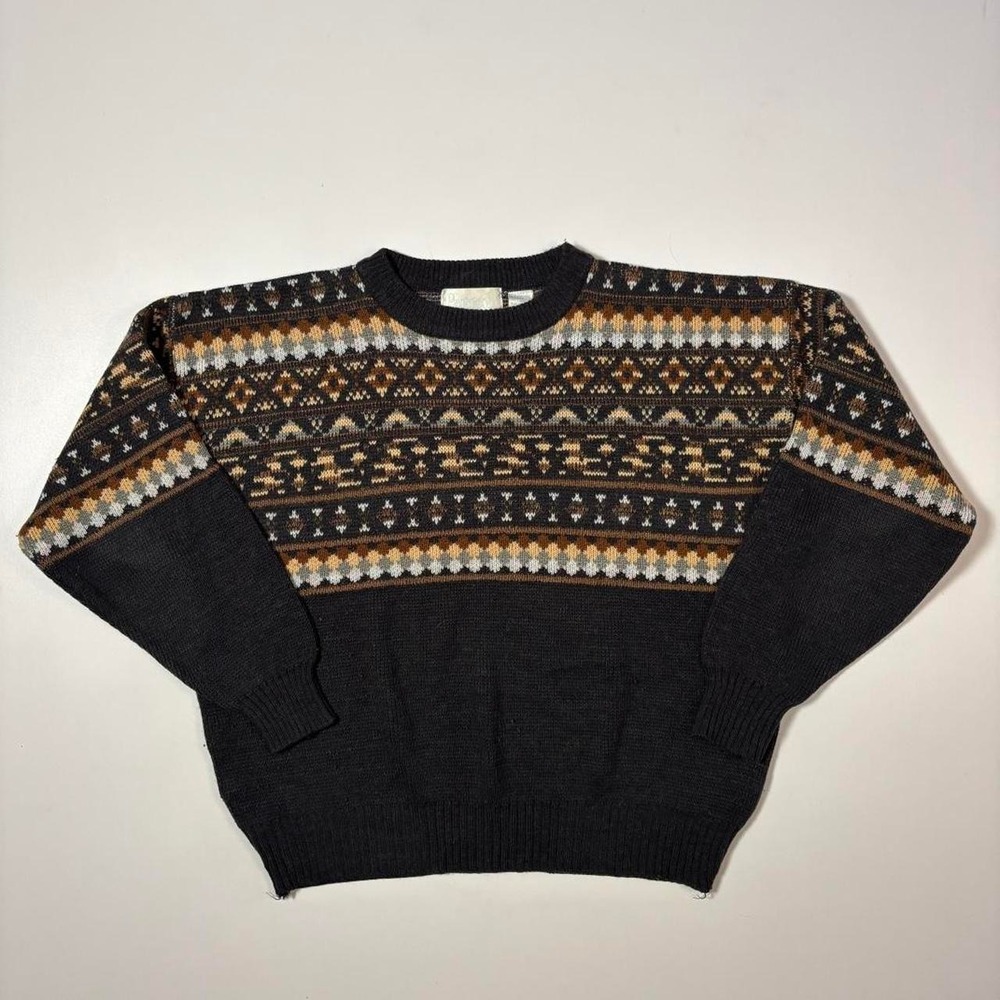 Vintage Protocol Fair Isle Wool Sweater - Size L